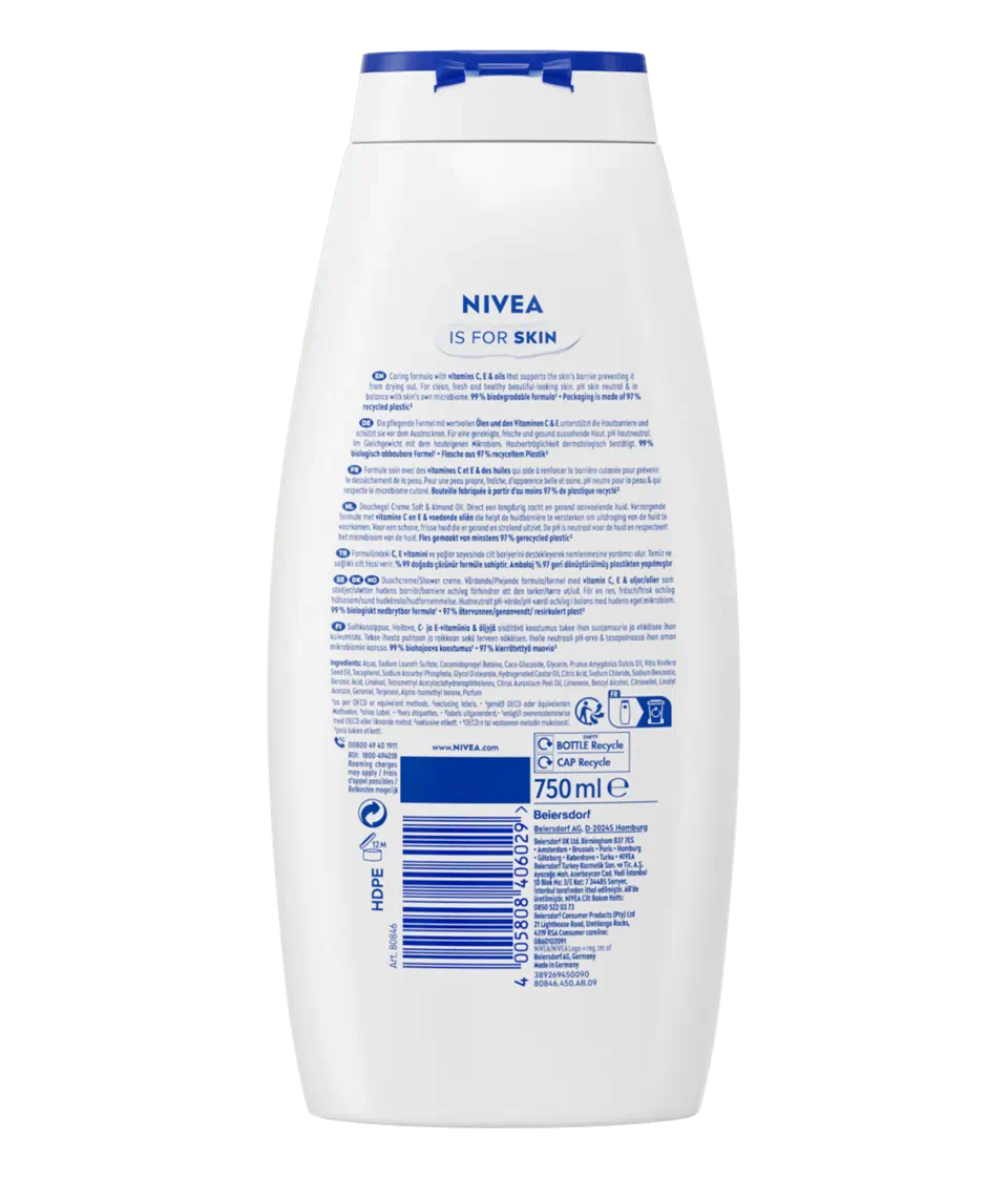 Gel douche Soin NIVEA Crème Soft