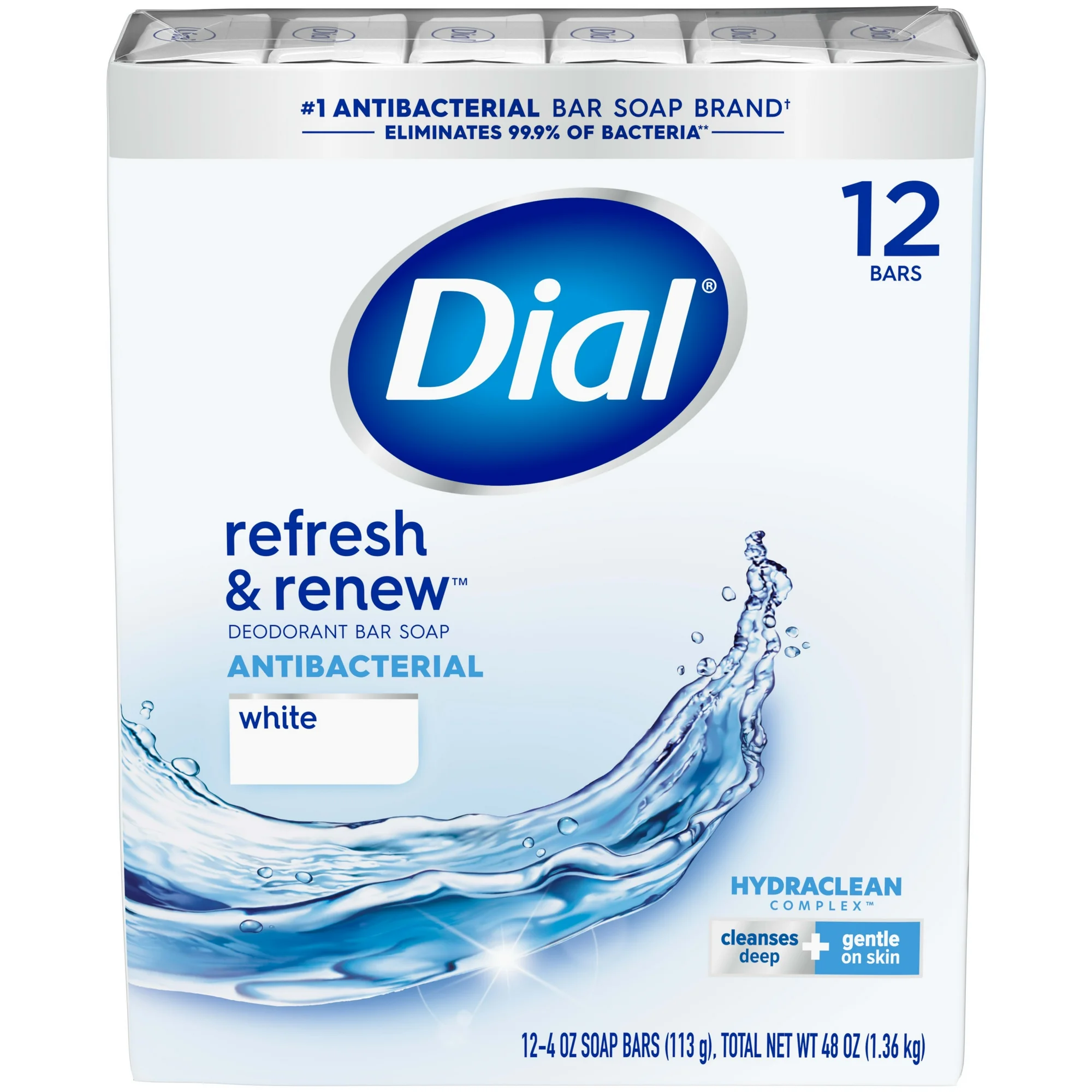 Barre de Savon Dial Antibactérien pack de 12