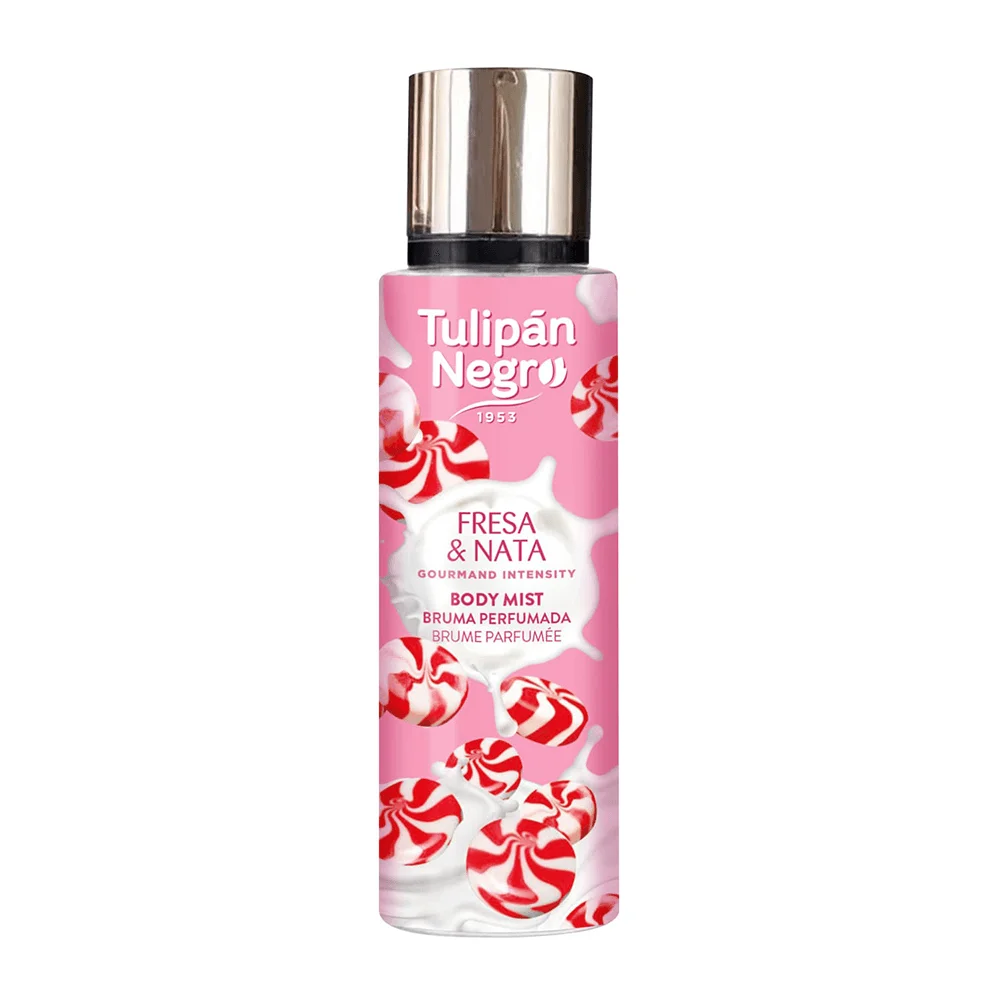 Tulipán Negro Body Mist Fresa & Nata 250ml disponible à Dakar Sénégal