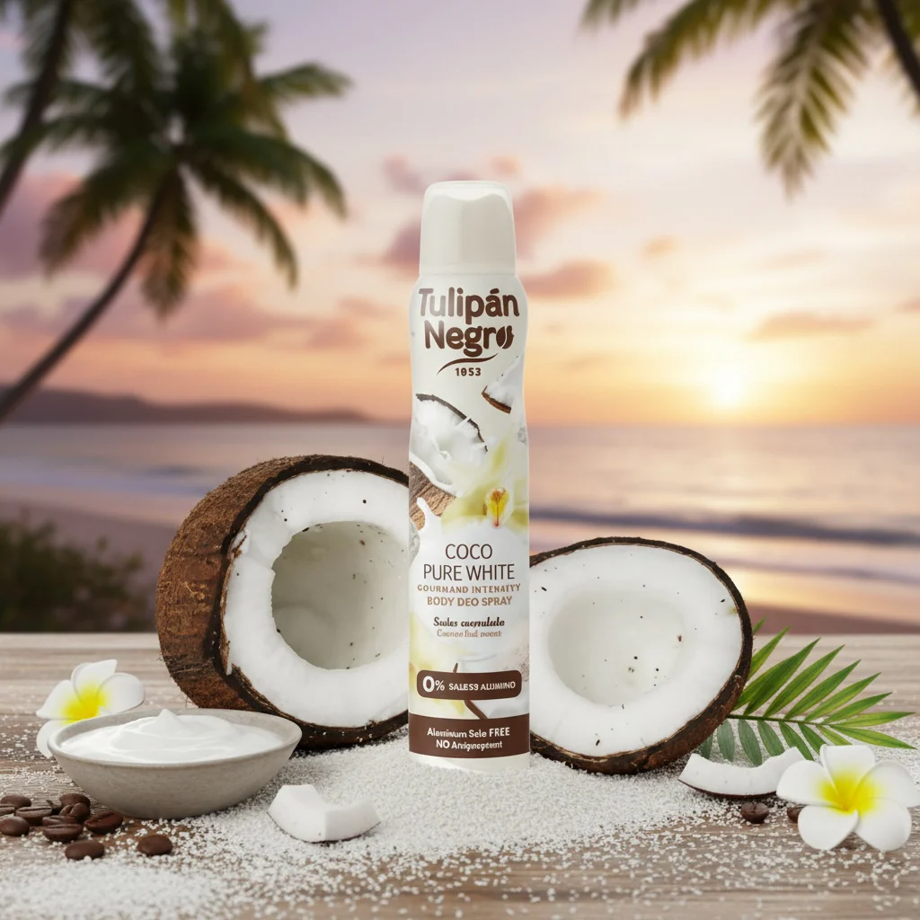 Tulipán Negro Déodorant Spray Coco Pure White 200ml disponible à Dakar Sénégal