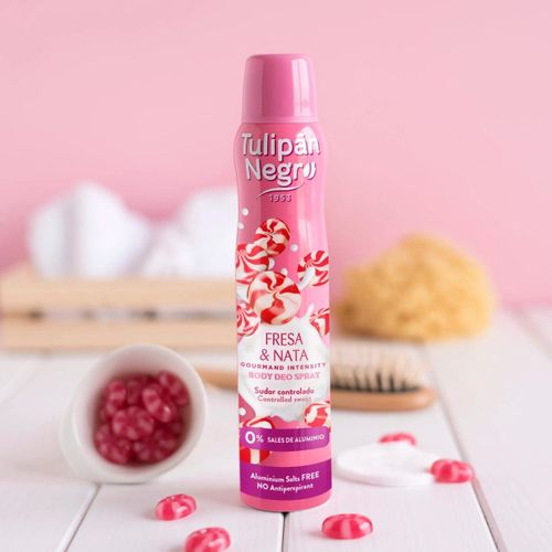 Tulipán Negro Déodorant Spray Fresa et Nata 200ml disponible à Dakar Sénégal