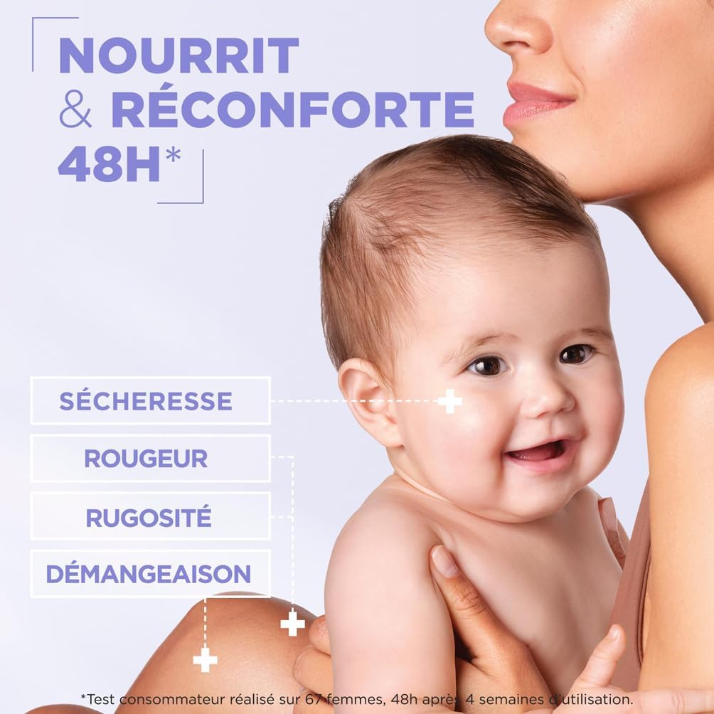 Mixa Crème Panthénol Confort Peaux Sèches et Sensibles 400ml – Image 4