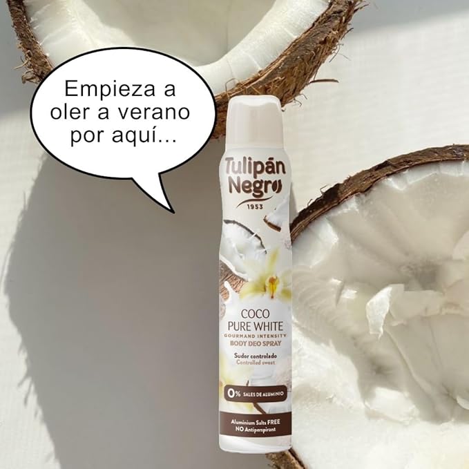 Tulipán Negro Déodorant Spray Coco Pure White 200ml – Image 3