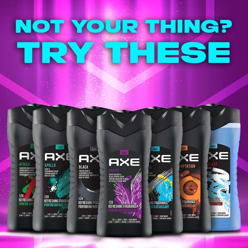 Axe Excite Gel Douche 3-en-1 Corps, Visage et Cheveux 250ml – Image 7