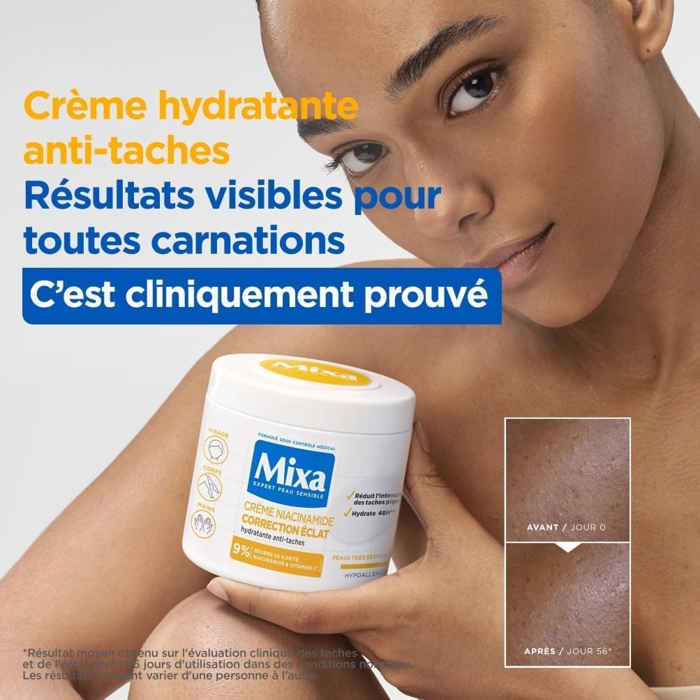 Mixa Crème Niacinamide Anti-Taches et Uniformisante 400ml – Image 2