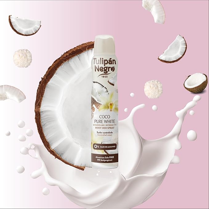 Tulipán Negro Déodorant Spray Coco Pure White 200ml – Image 2
