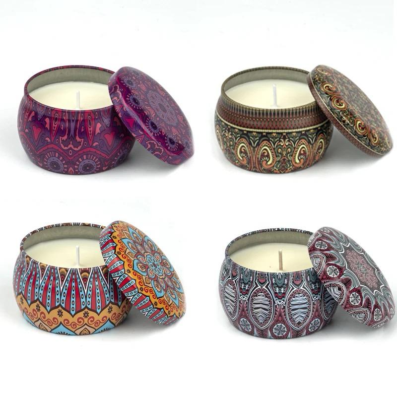 Coffret de 4 Bougies Parfumées – Lavande, Citron, Figue & Floral – Image 4