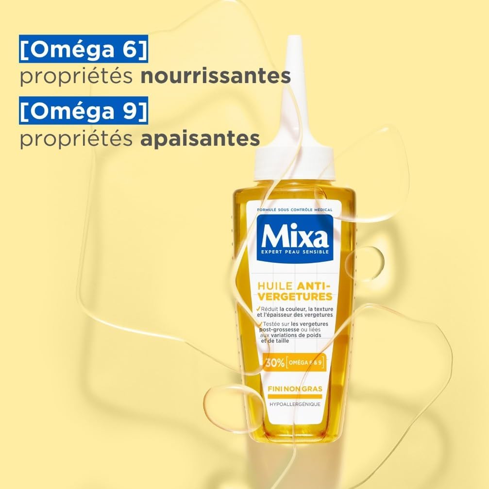Mixa Huile Anti-Vergetures aux Omégas 6 & 9 – 100 ml – Image 2