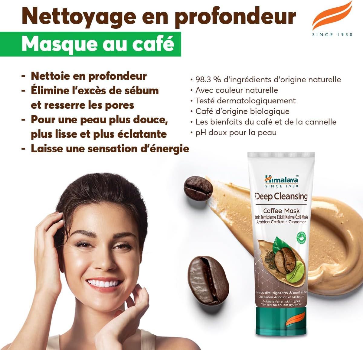 Himalaya Nettoyant Visage au Café et à la Cannelle – 100 ml – Image 2