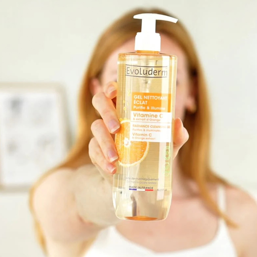 Evoluderm Gel Nettoyant Éclat Vitamine C – 500 ml – Image 2