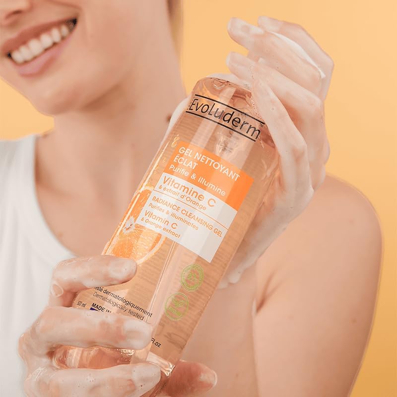 Evoluderm Gel Nettoyant Éclat Vitamine C – 500 ml – Image 3